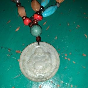 Artisan Buddha HUGE Chunky Necklace
